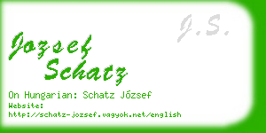 jozsef schatz business card