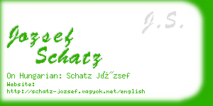 jozsef schatz business card